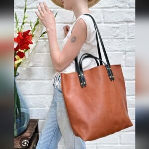Eleven Thirty Tan Leather Tote Bag
